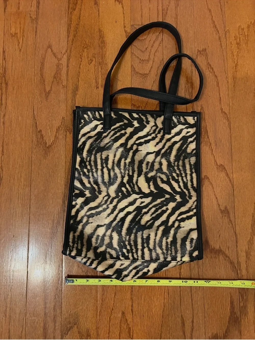 Zebra Print Tote Bag Statement Animal Print Shoulder Bag